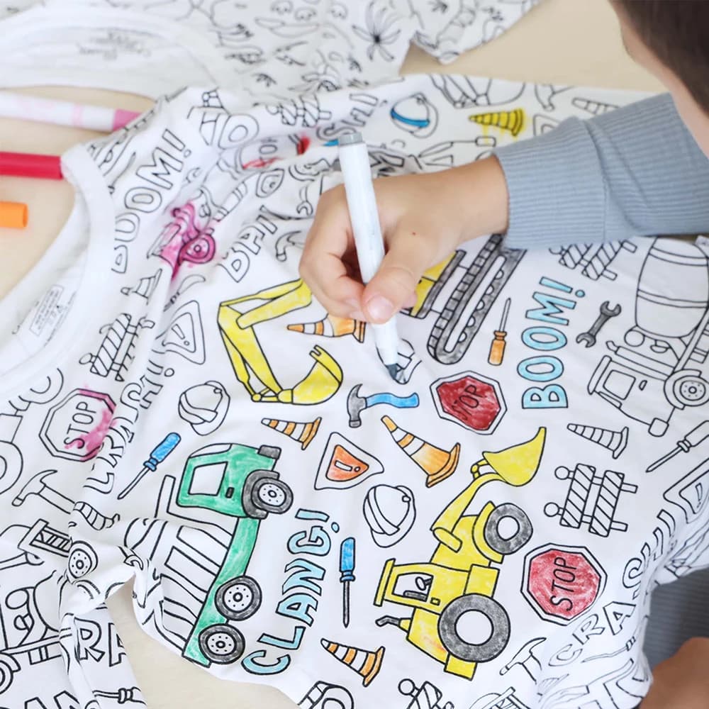Kids Cartoon Graffiti Pajamas